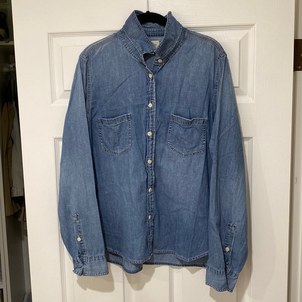 J. Crew Denim/Chambray Top